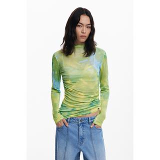 Desigual Aquarell-Print Langarm-Sweatshirt  