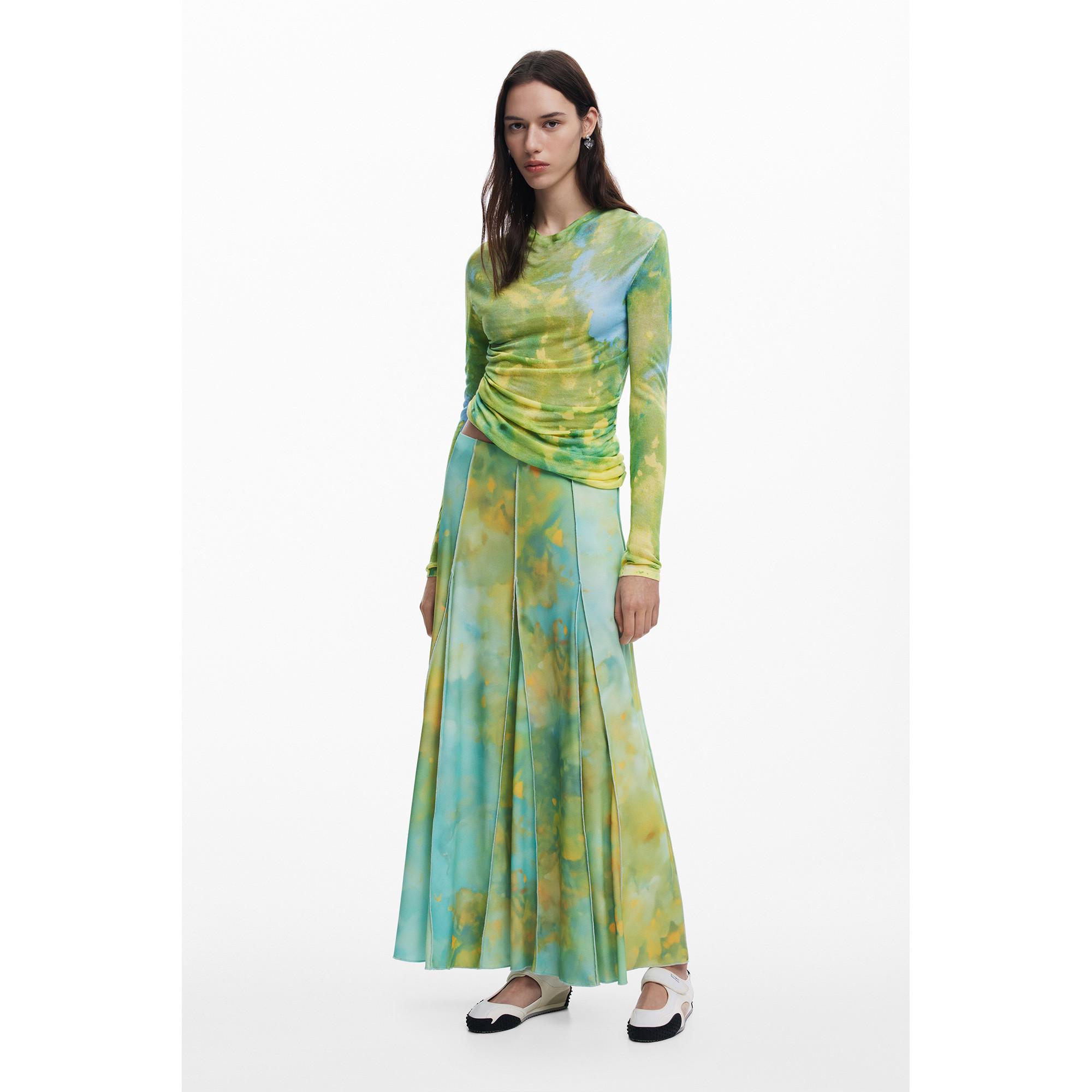 Desigual Aquarell-Print Langarm-Sweatshirt  