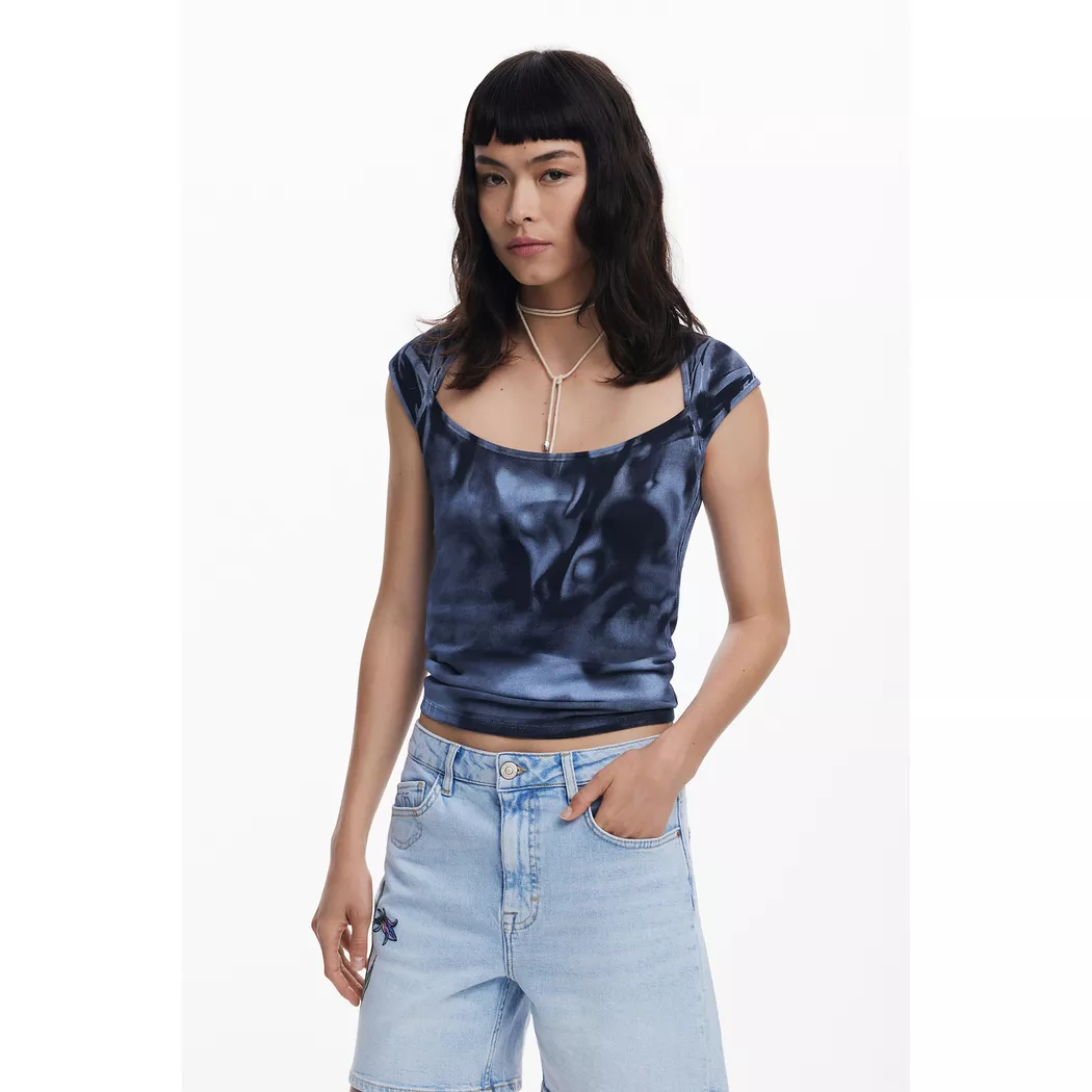 Desigual - T-Shirt, für Damen, Dunkelblau, Größe L
