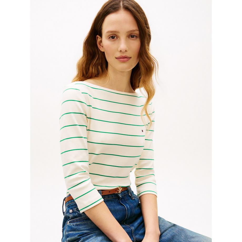 TOMMY HILFIGER NEW CODY Top a Righe Vestibilità Regolare  