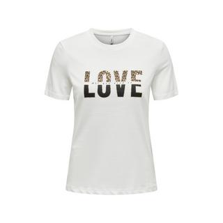 ONLY T-Shirt Cœur Imprimé Léopard  