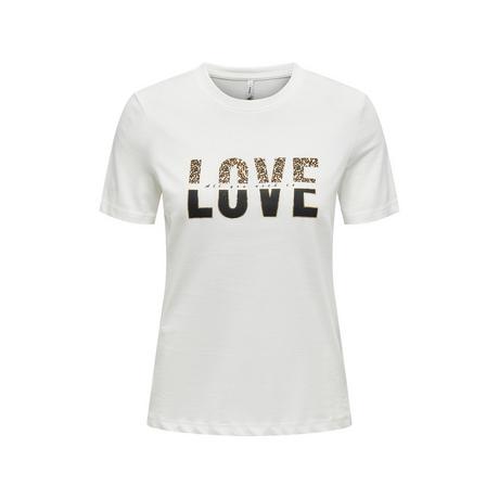 ONLY T-Shirt Cœur Imprimé Léopard  