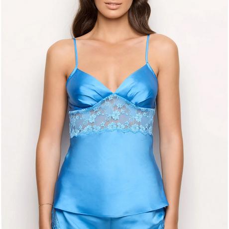 Yamamay Top Cami in Raso con Bordo in Pizzo  