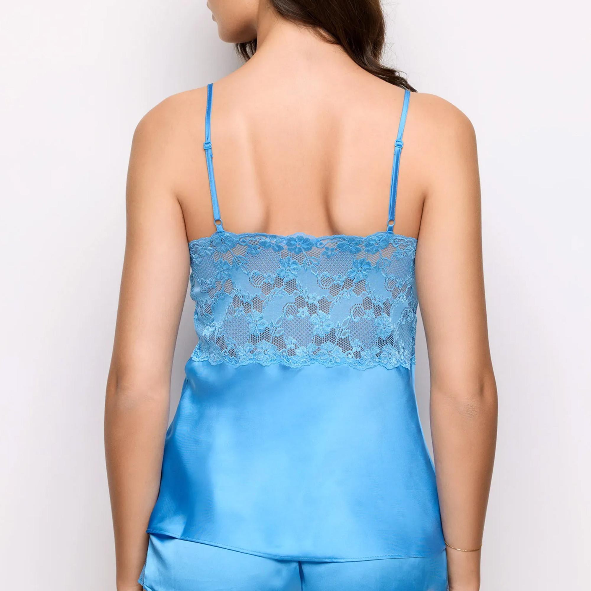 Yamamay Top Cami in Raso con Bordo in Pizzo  