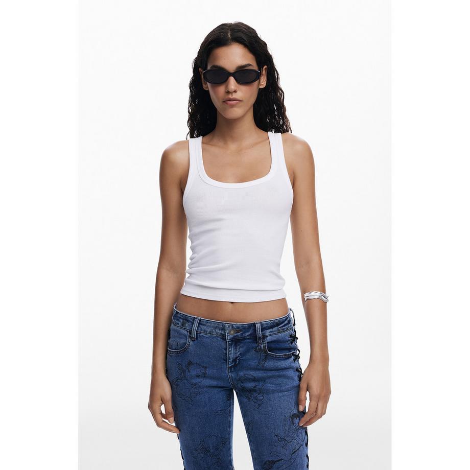 Desigual Short in denim svasato stampato  