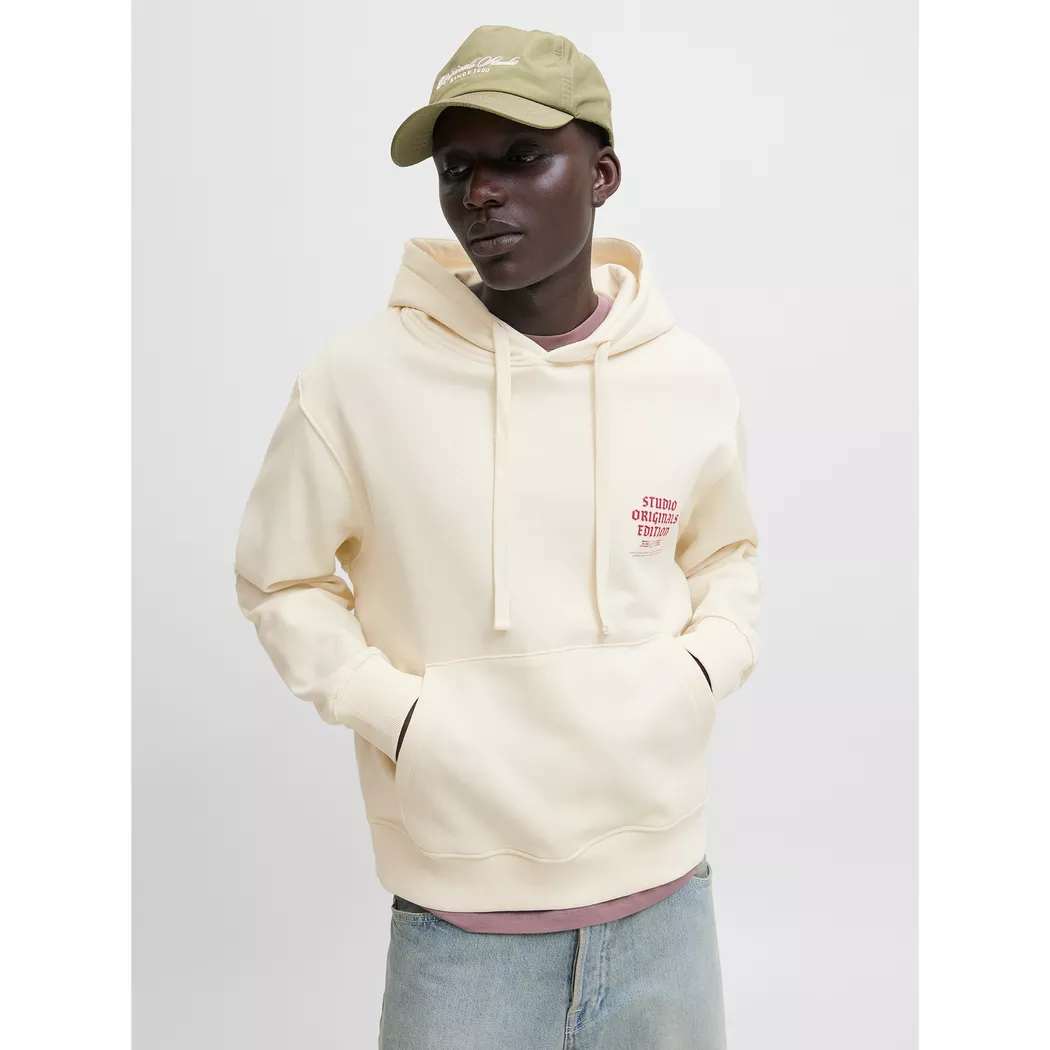 Jack & Jones Sweat à Capuche Meadows Beige L Homme