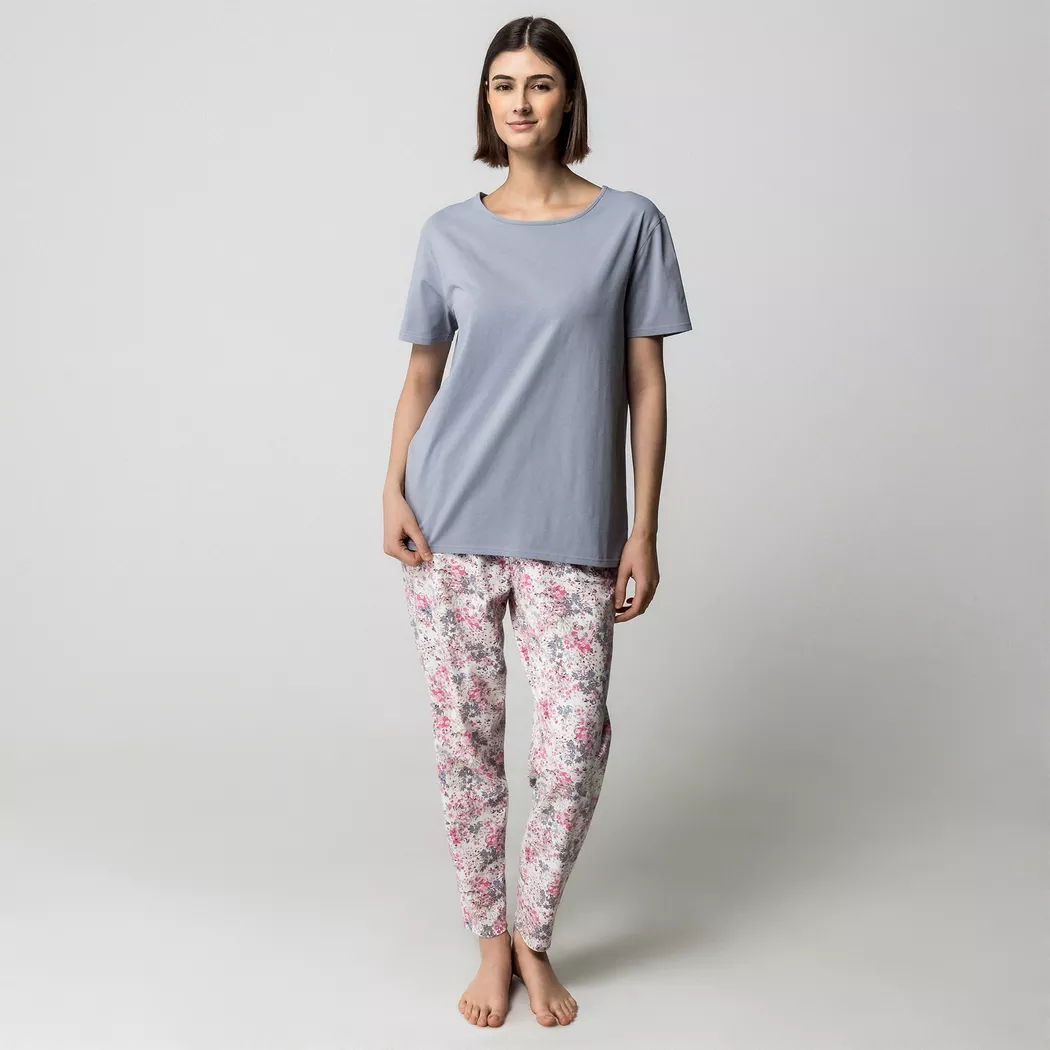 Manor Woman - Pyjama-Set, für Damen, Grau, Größe L