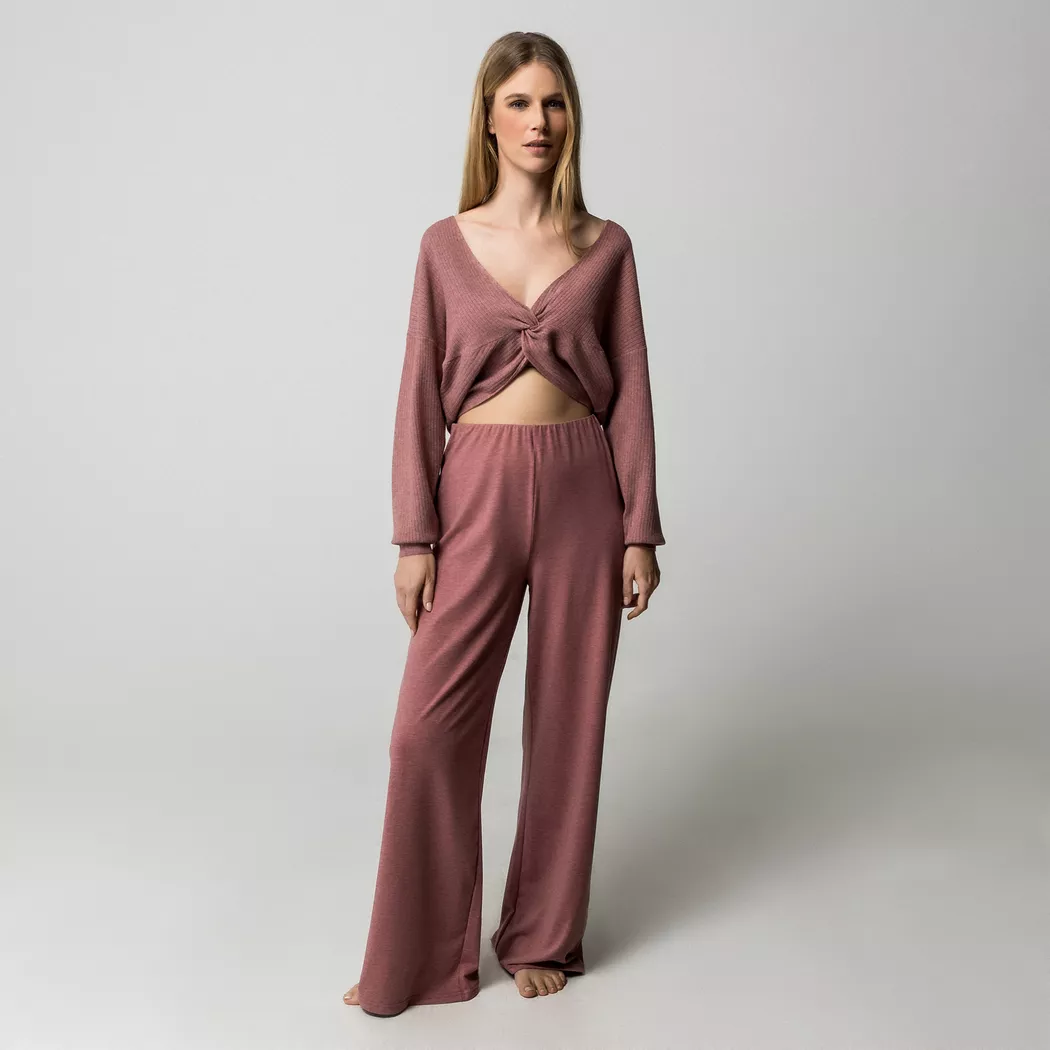 Manor Woman - Pyjama Oberteil, für Damen, Zimt, Größe XS