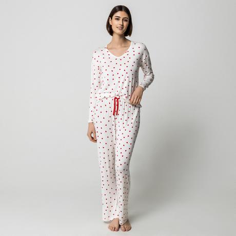 Manor Woman Maglia Pigiama Fantasia Cuori  