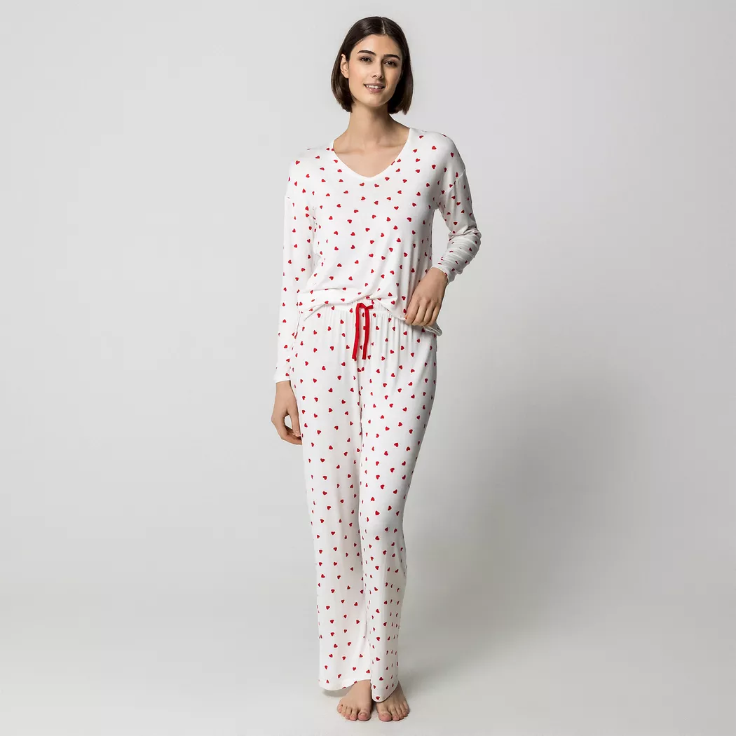 Manor Woman - Pyjama Oberteil, für Damen, Multicolor, Größe XL