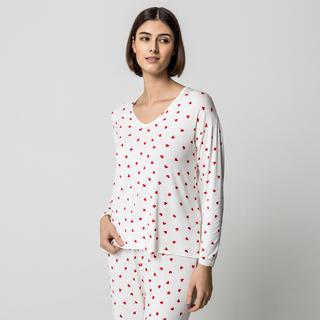 Manor Woman Maglia Pigiama Fantasia Cuori  
