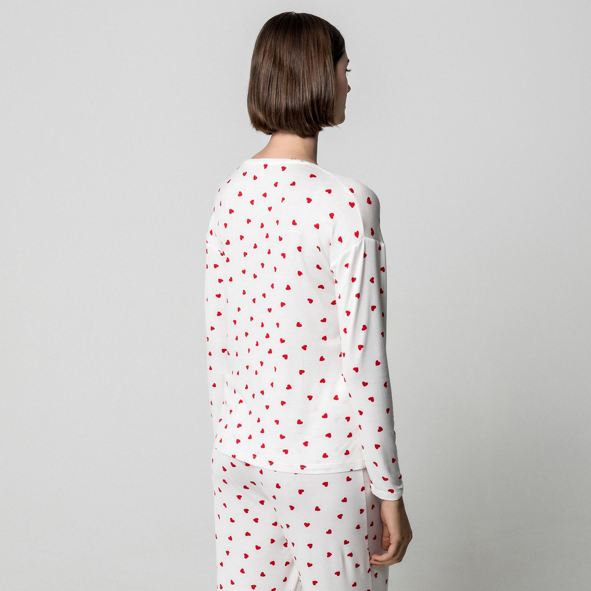 Manor Woman Maglia Pigiama Fantasia Cuori  