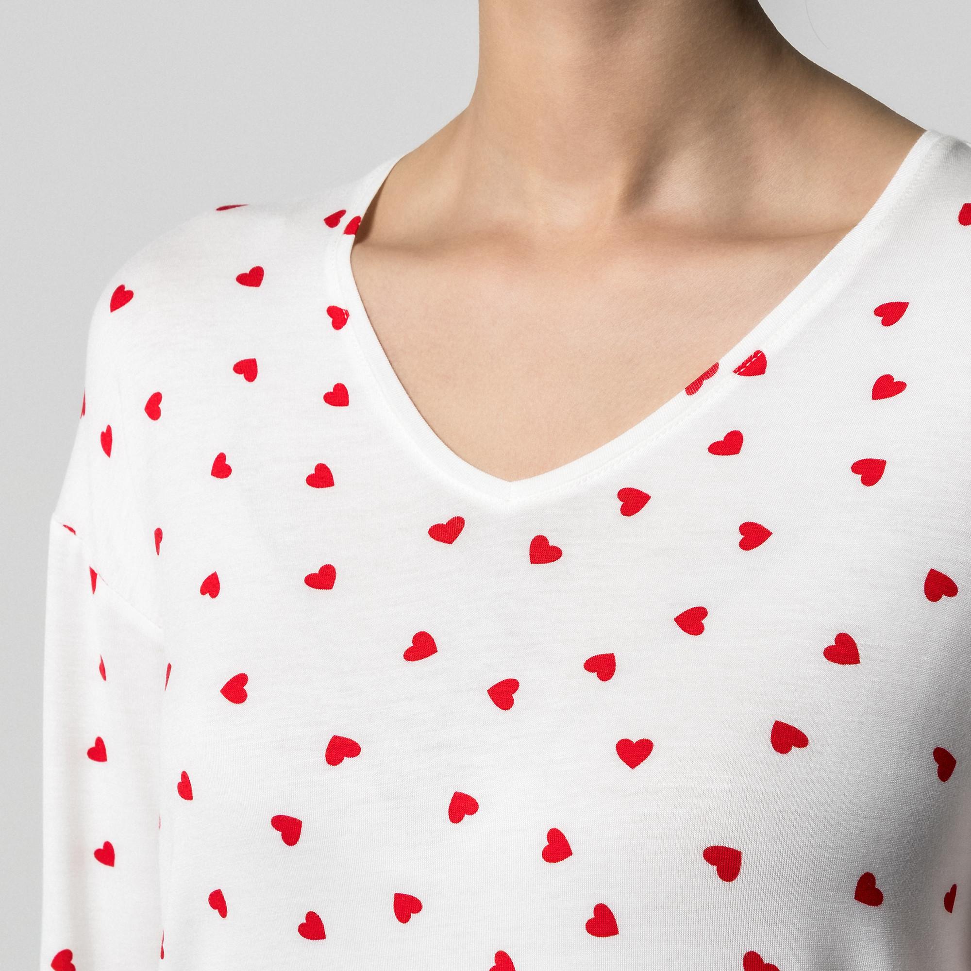 Manor Woman Maglia Pigiama Fantasia Cuori  