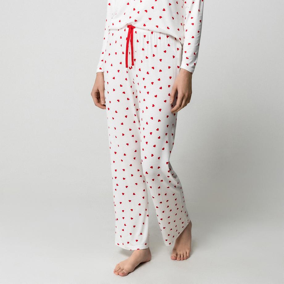 Manor Woman Pyjamahose mit Herzmuster  