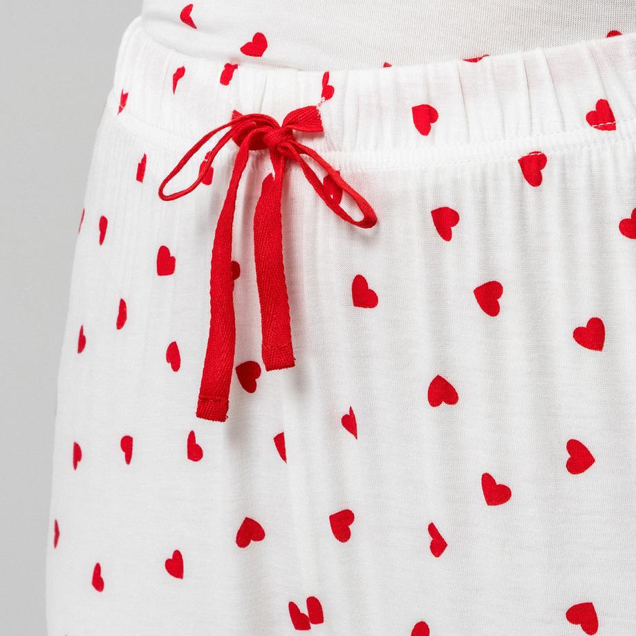 Manor Woman Pyjamahose mit Herzmuster  