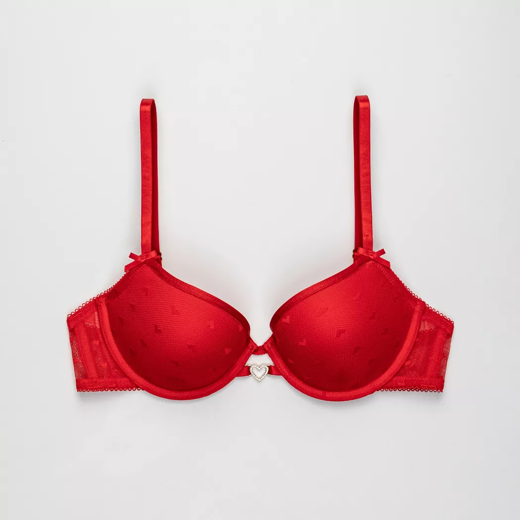 Manor Woman - BH mit Push up Effekt, für Damen, Hellrot, Größe 85B 2