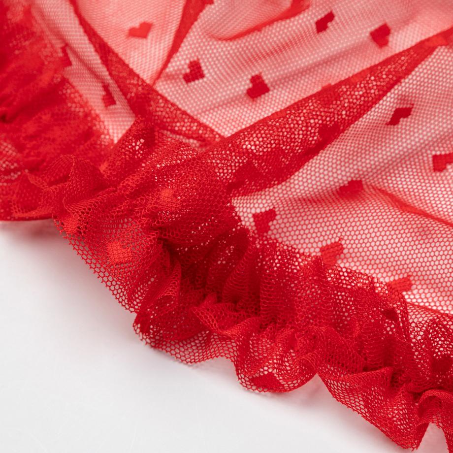 Manor Woman Kimono Transparent Motif Coeur  