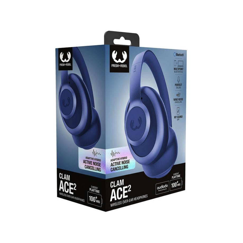 FRESH'N REBEL Clam Ace 2 - Wless over-ear with Hybrid ANC Casque over-ear 