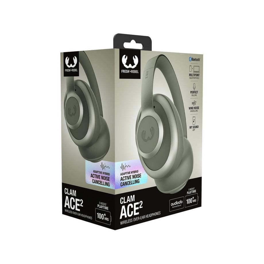 FRESH'N REBEL Clam Ace 2 - Wless over-ear with Hybrid ANC Casque over-ear 