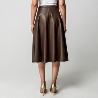 Max & Co TRIVIO Beschichteter Jersey Ausgestellter Midi Rock  