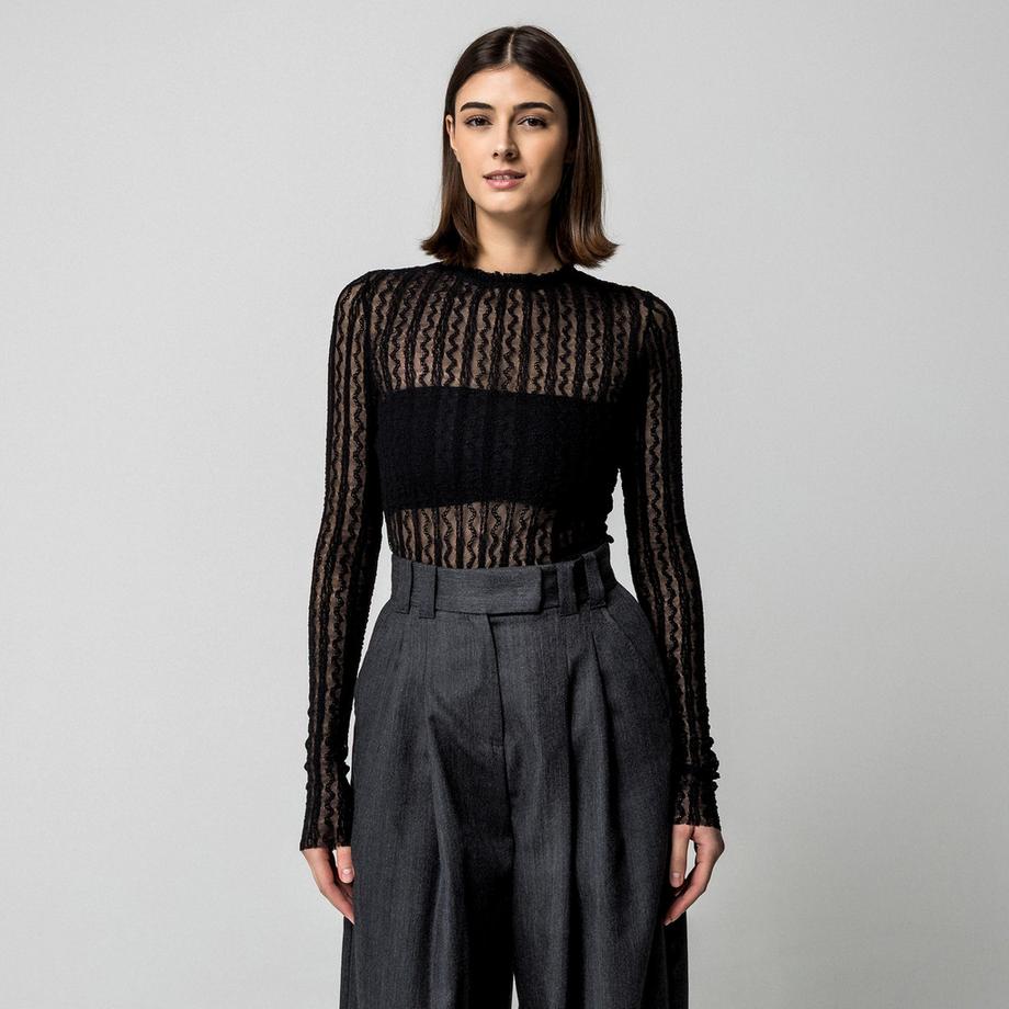 Max & Co Iside Top Transparent Manches Longues  