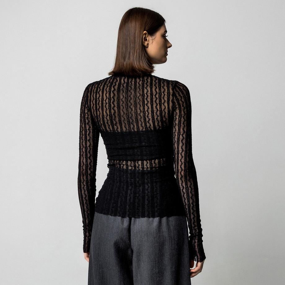 Max & Co Iside Top Transparent Manches Longues  