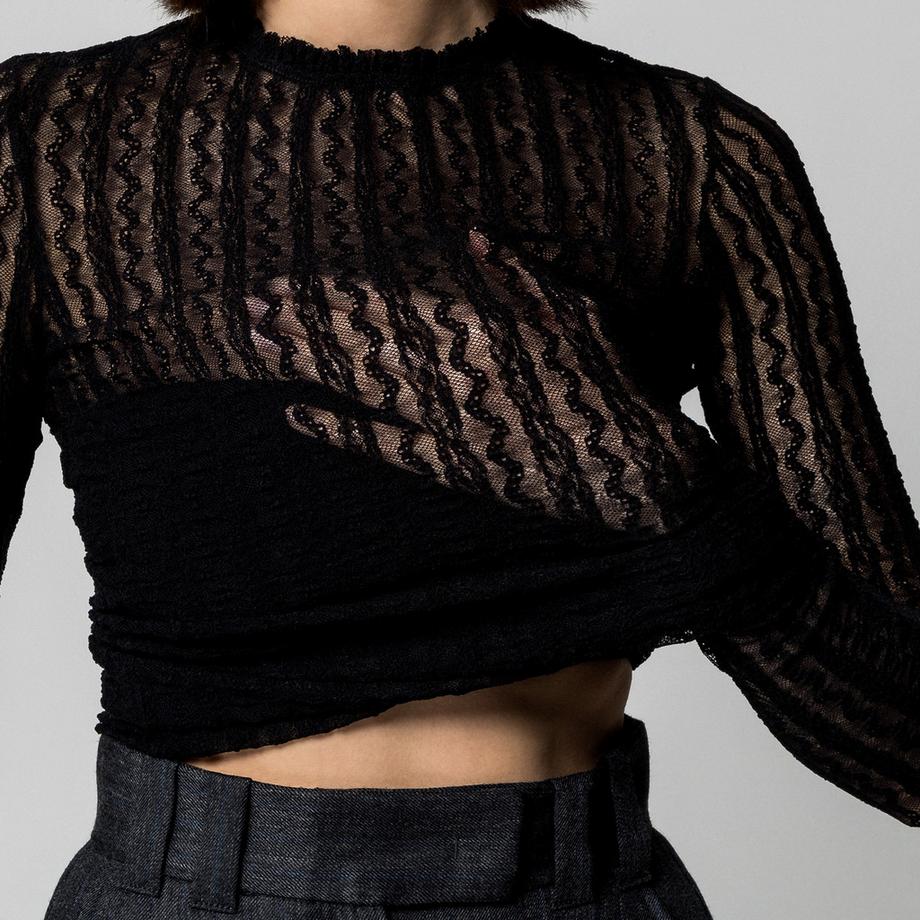 Max & Co Iside Top Transparent Manches Longues  