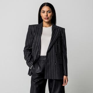 Max & Co EMAIL&DRINK Veste Croisée à Rayures Épingles  