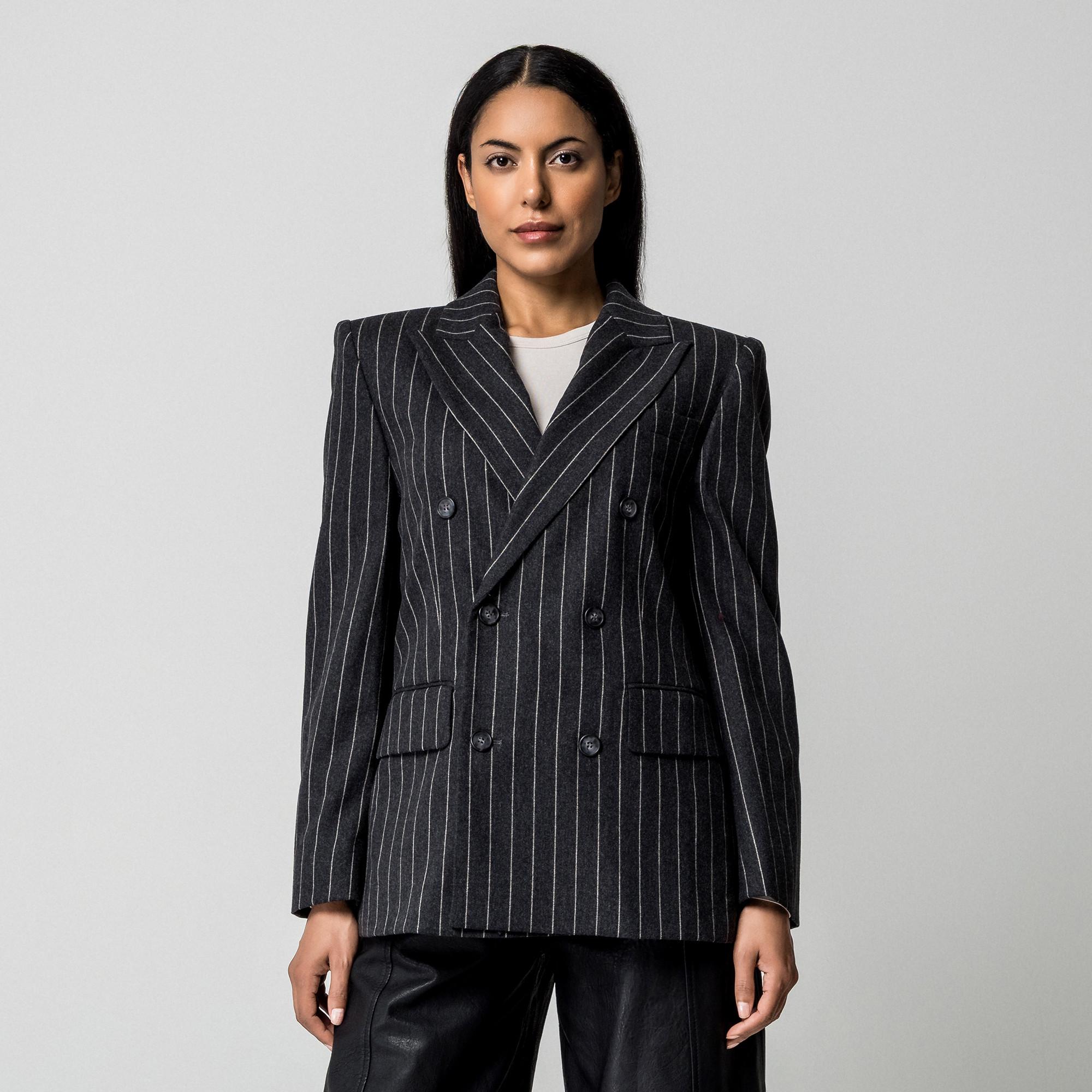 Max & Co EMAIL&DRINK Veste Croisée à Rayures Épingles  