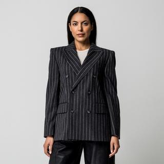 Max & Co EMAIL&DRINK Veste Croisée à Rayures Épingles  