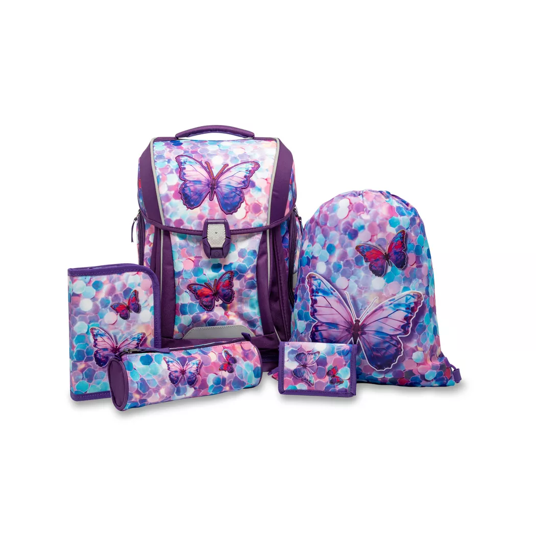 Manor - Schulrucksack-Set, 5-teilig, 23 L, Violett