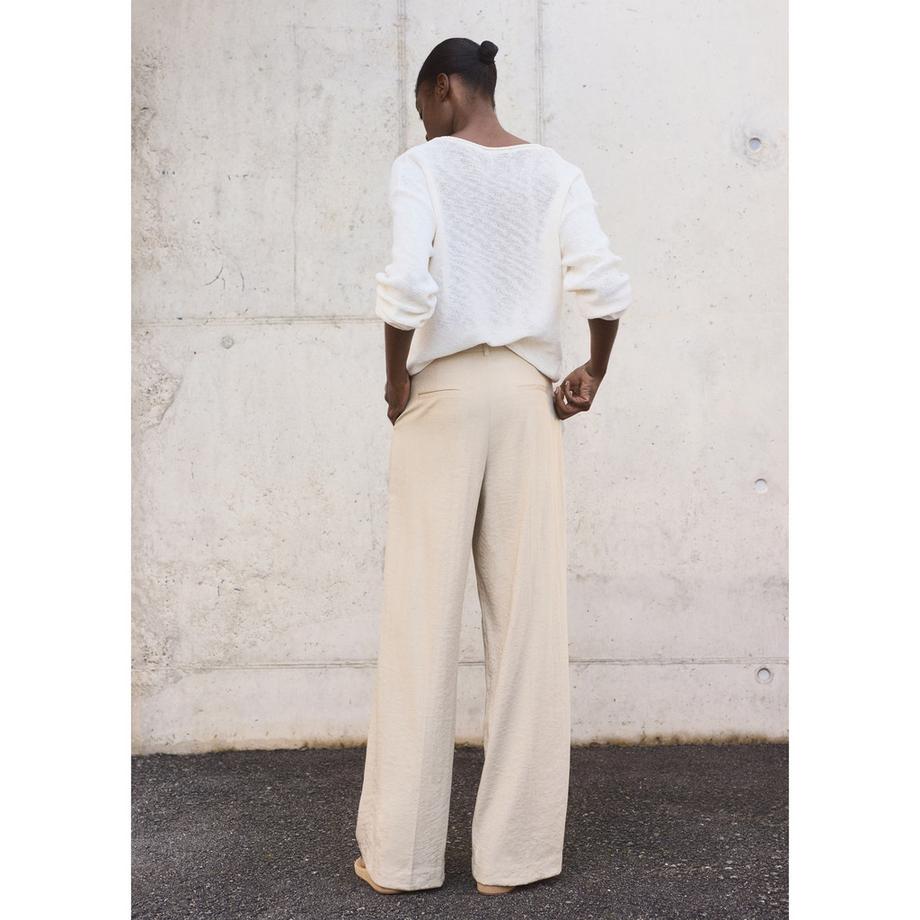 MANGO Carla Bundfaltenhose Weites Bein  