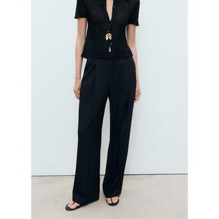 MANGO Carla Pantalon Plissé Large  