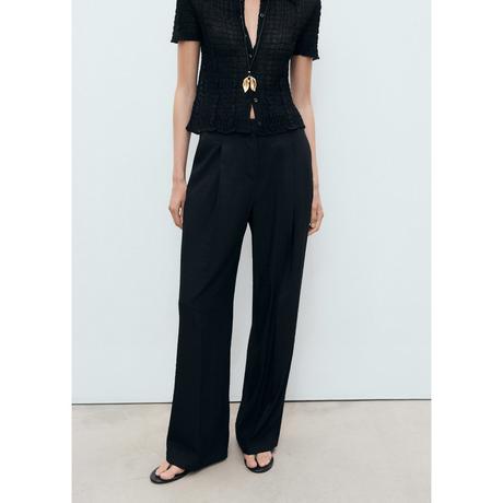 MANGO Carla Pantalon Plissé Large  