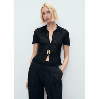 MANGO Carla Pantalon Plissé Large  