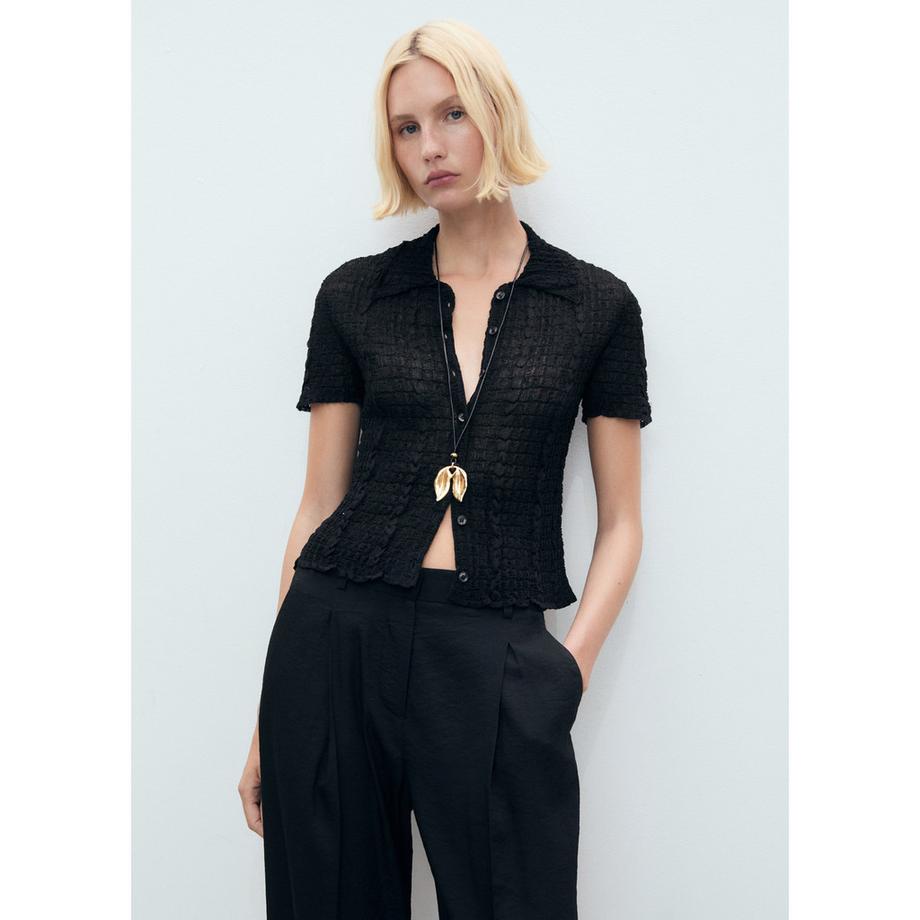 MANGO Carla Pantaloni Plissettati Wide Leg  