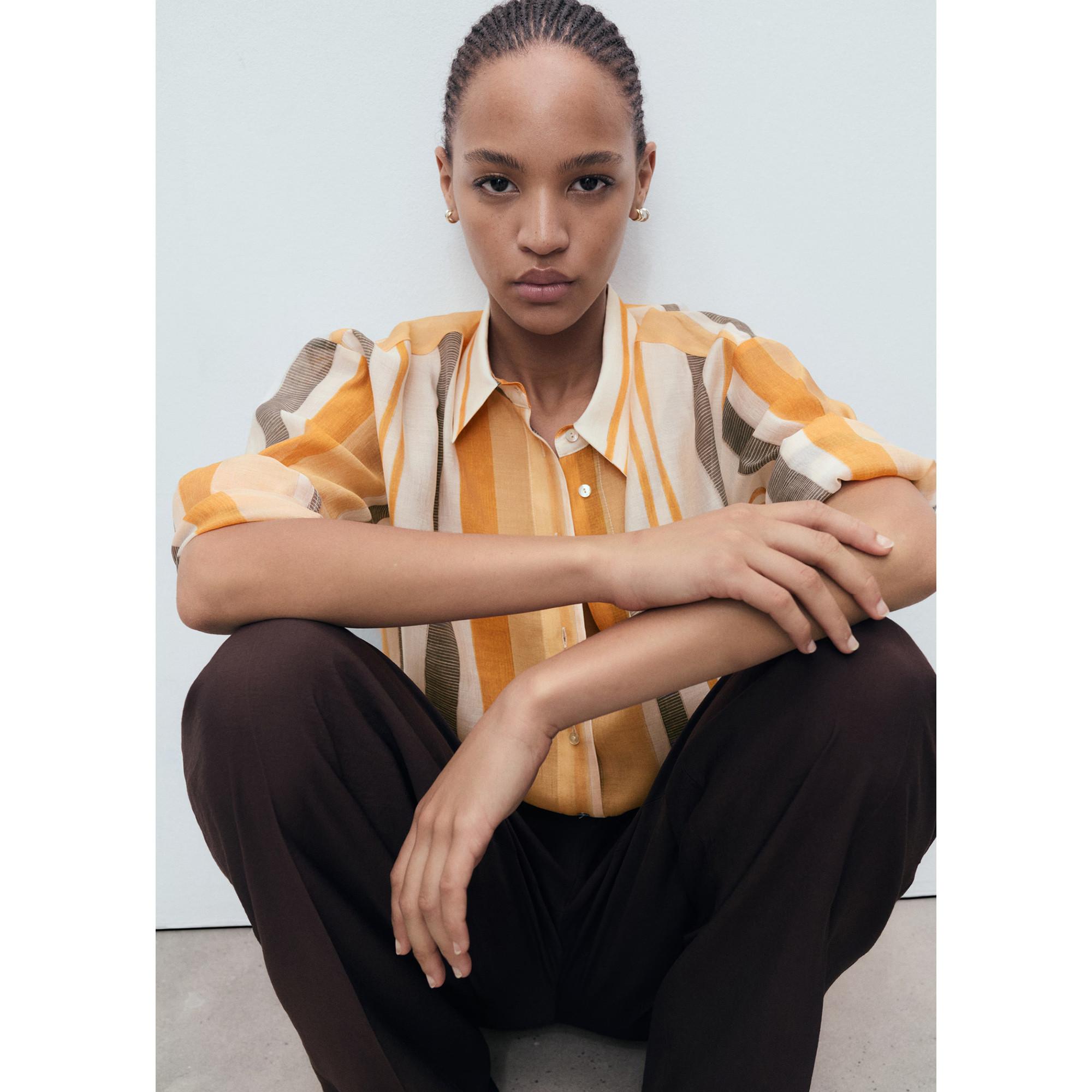 MANGO Salo Chemisier Rayé  