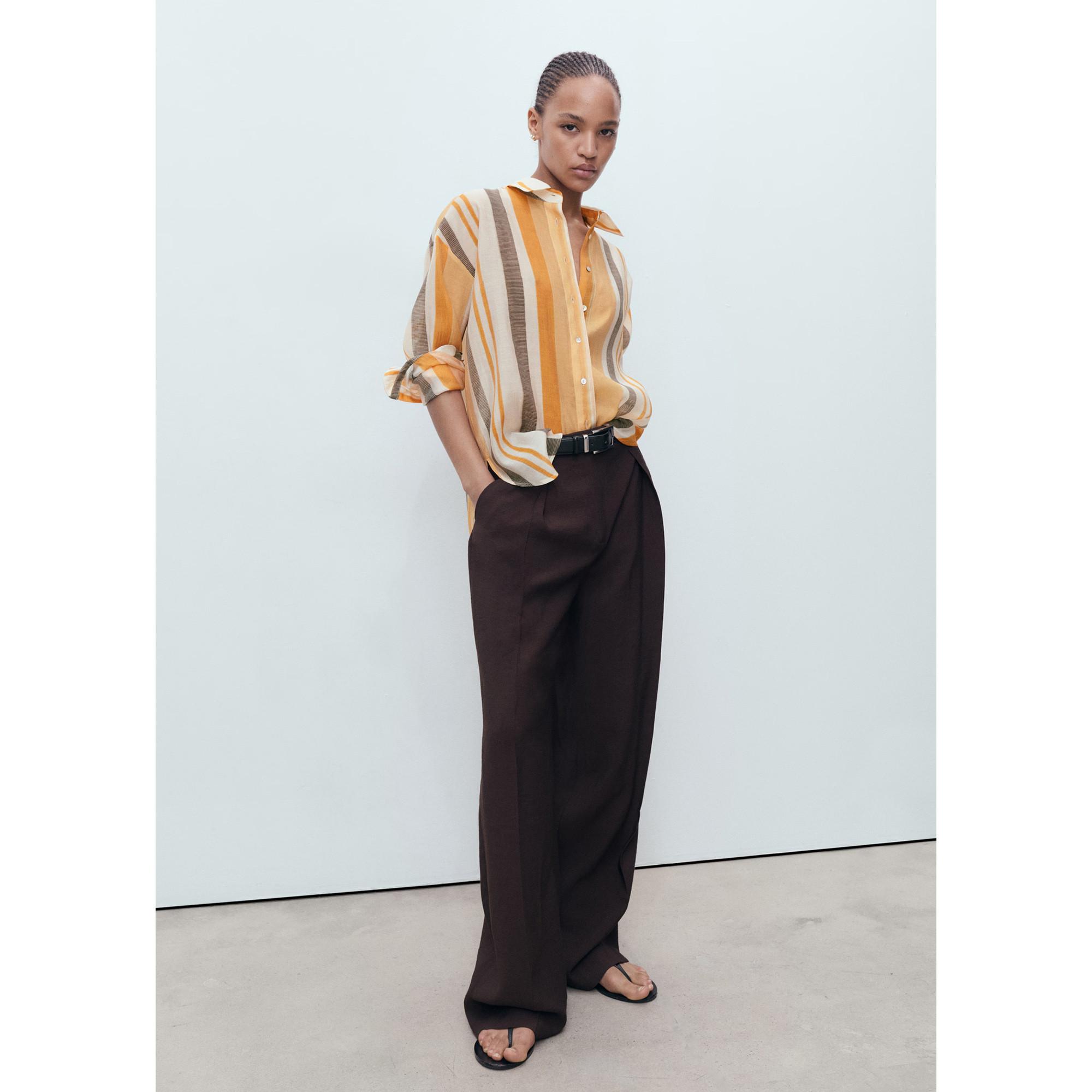 MANGO Salo Chemisier Rayé  