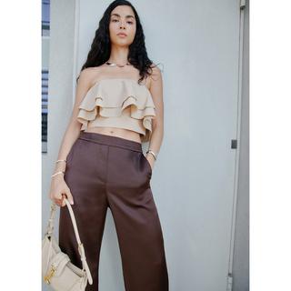 MANGO GUILLE Pantalon Coupe Droite avec Bande Latérale  