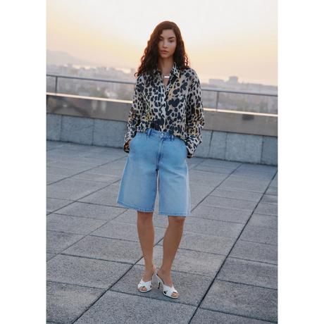 MANGO GINA Animal Print Bluse  