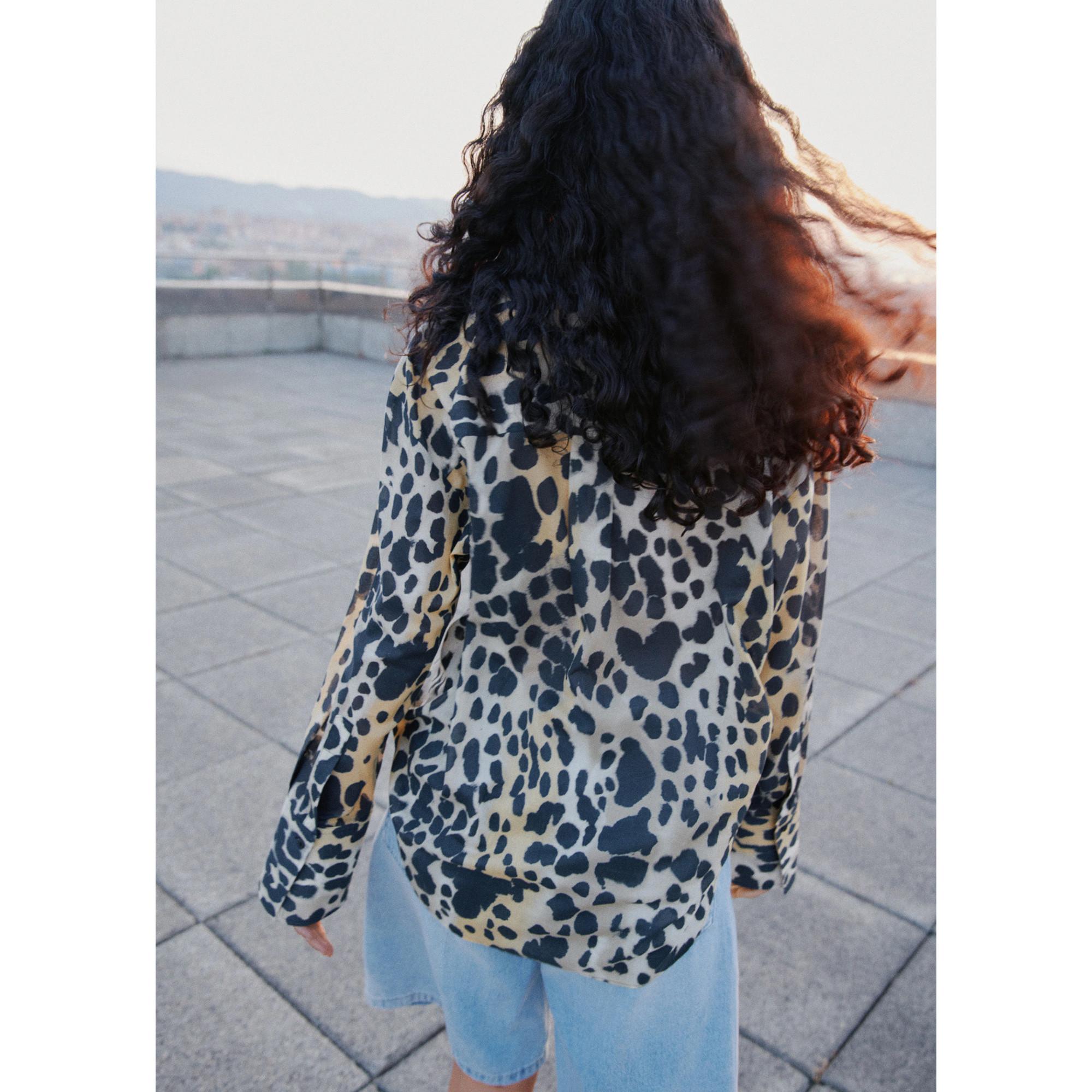 MANGO GINA Animal Print Bluse  