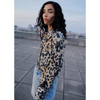 MANGO GINA Animal Print Bluse  