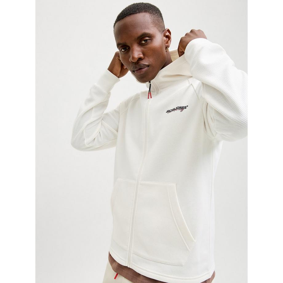 JACK & JONES Felpa con cappuccio chiusura lampo  