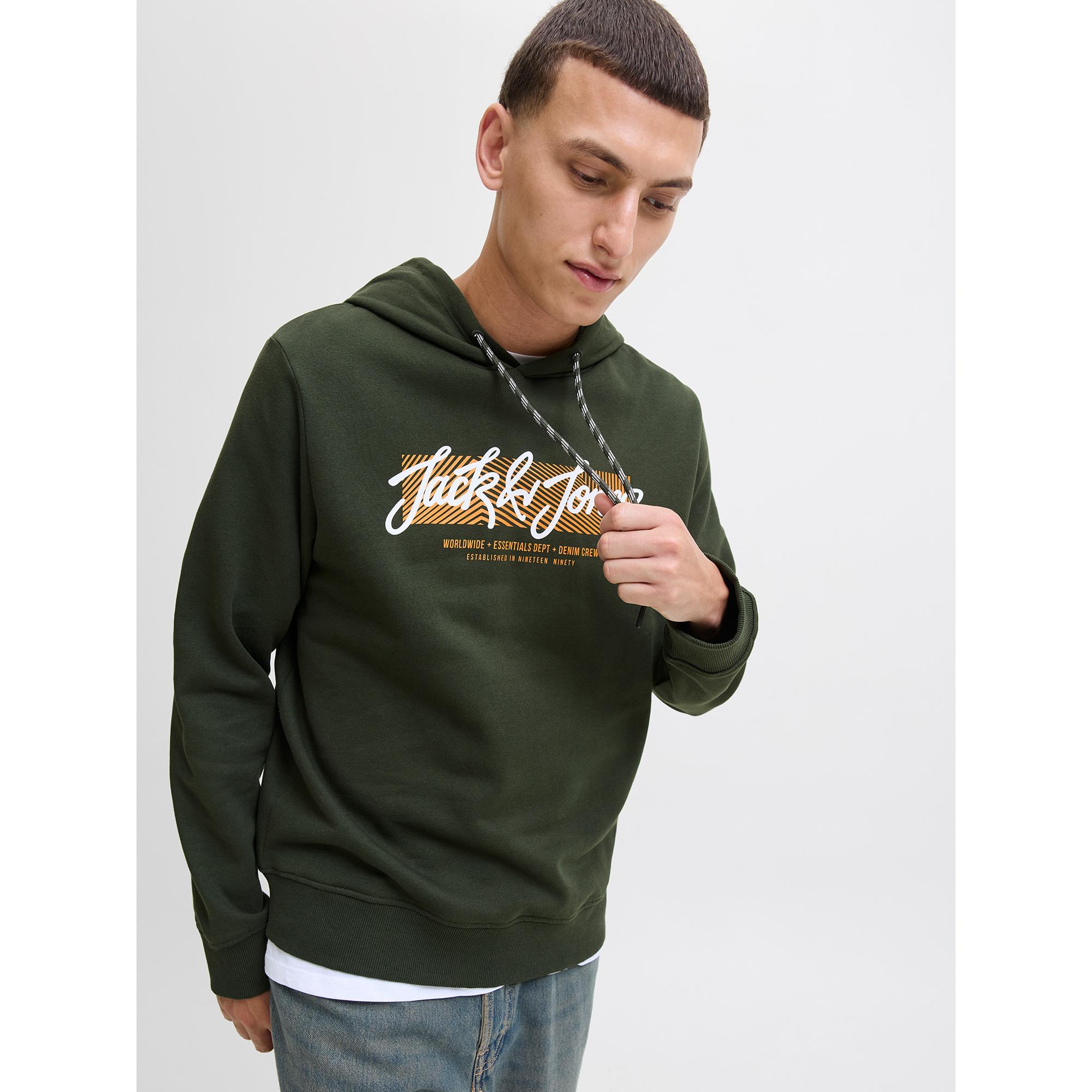 JACK & JONES Felpa con cappuccio e motivo stampato  