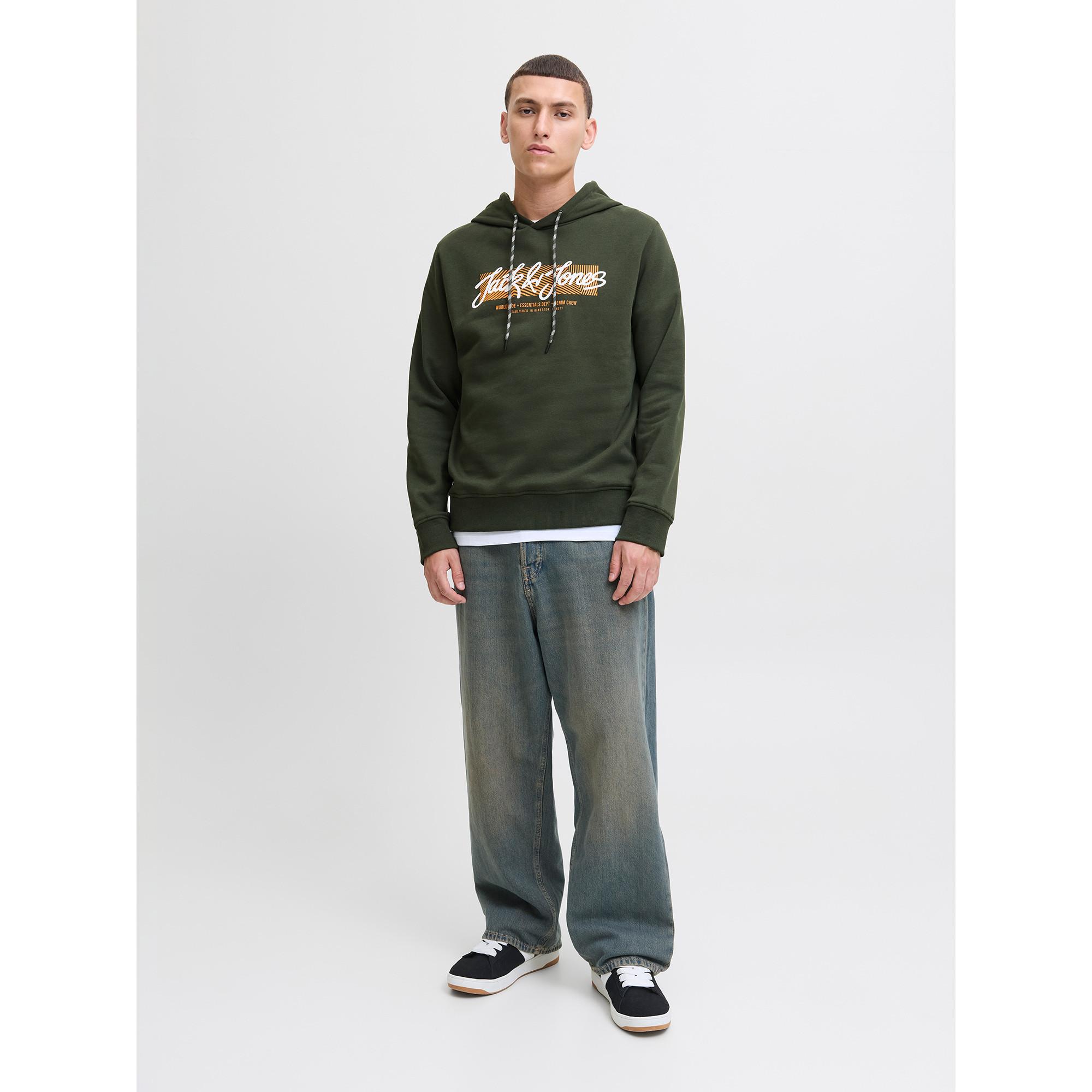 JACK & JONES Felpa con cappuccio e motivo stampato  