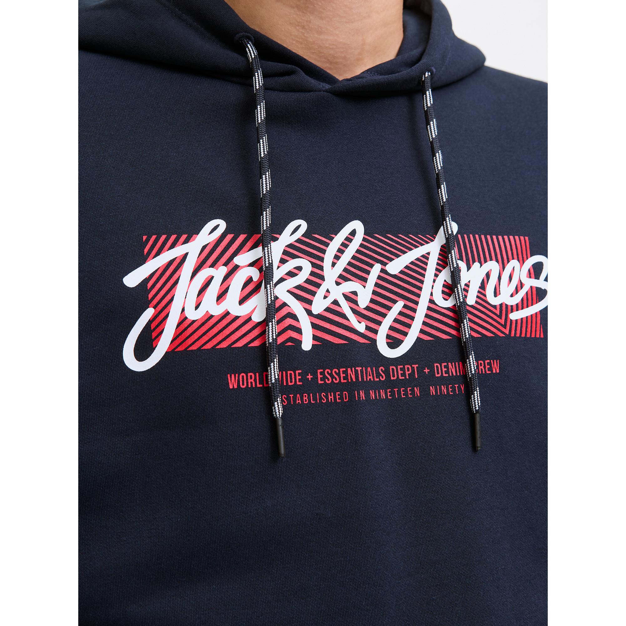 JACK & JONES Felpa con cappuccio e motivo stampato  