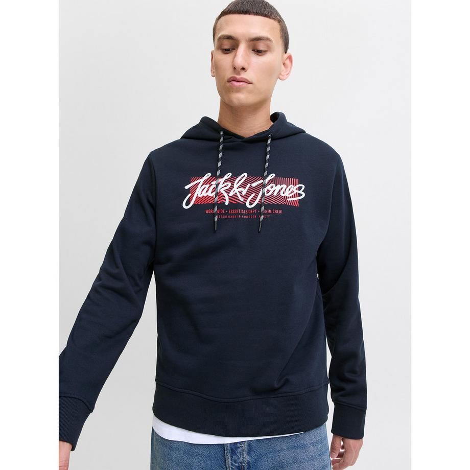 JACK & JONES Felpa con cappuccio e motivo stampato  