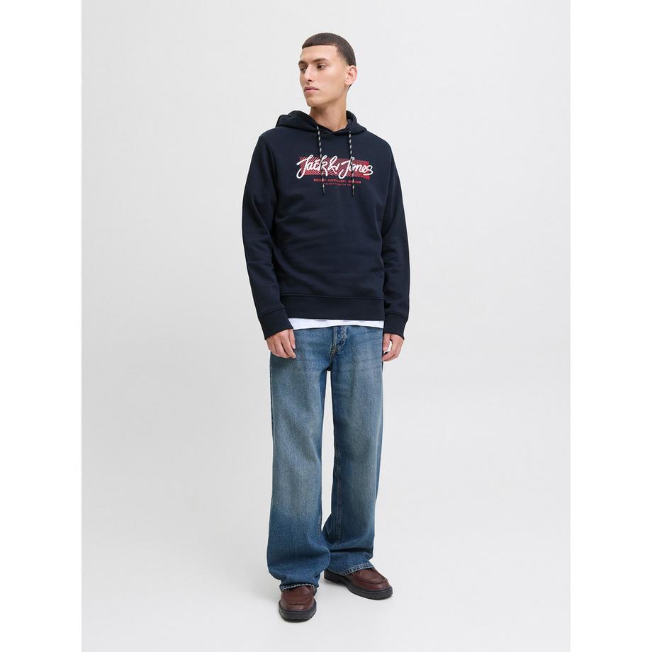 JACK & JONES Felpa con cappuccio e motivo stampato  