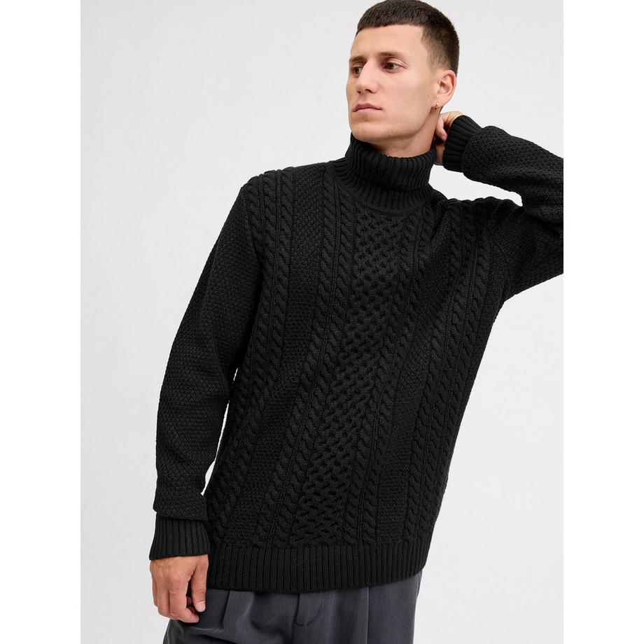 JACK & JONES Maglione Collo Alto a Treccia  