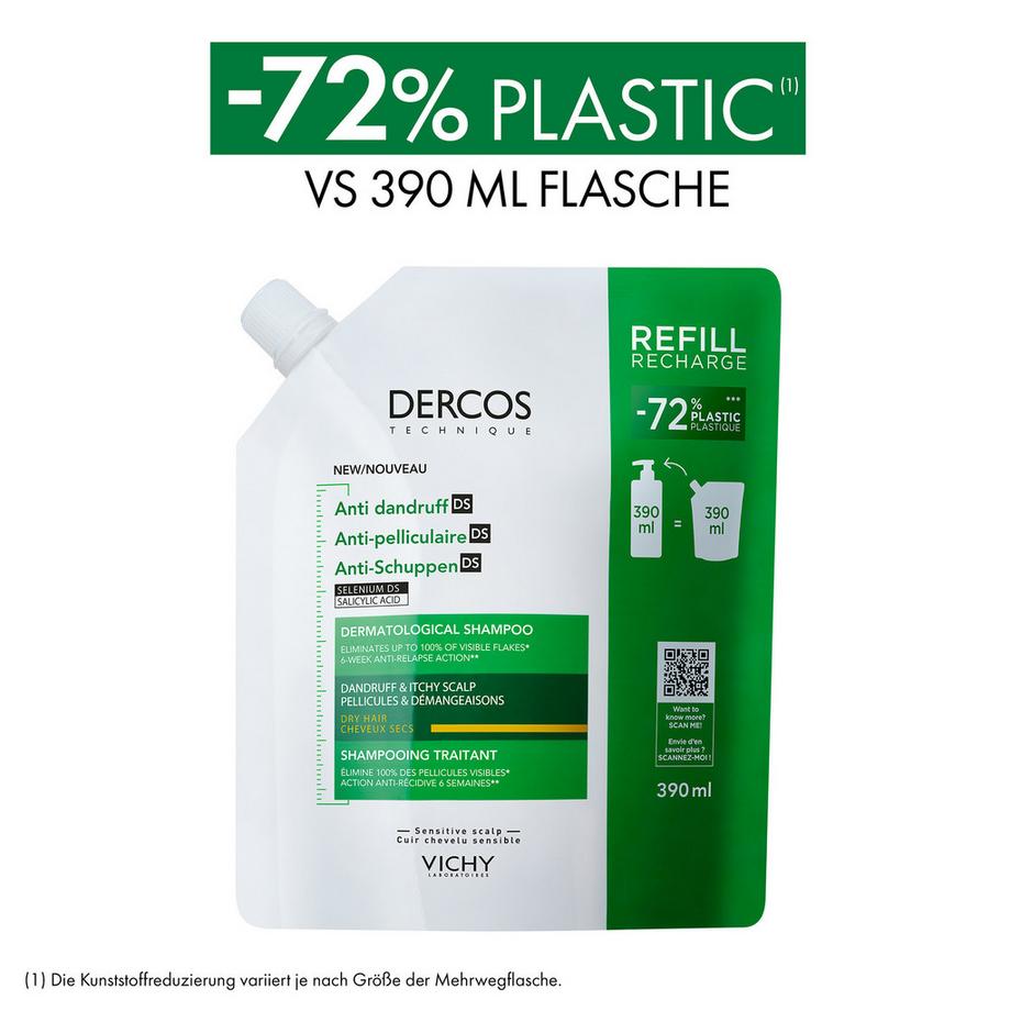 VICHY  Dercos Eco-Refill Shampoo Antiforfora Capelli Normali e Grassi 